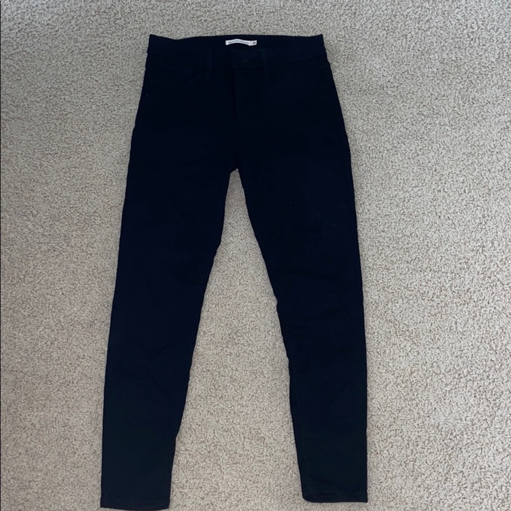 Black high rise super skinny jeans